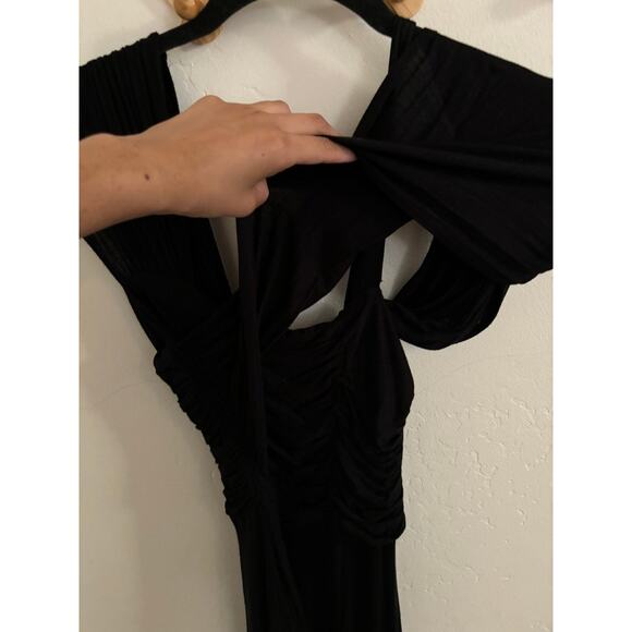 Anthropologie Black One-Shoulder Mini Dress - Picture 9 of 12